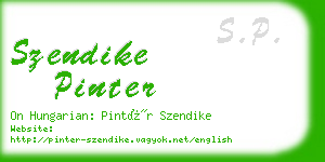 szendike pinter business card